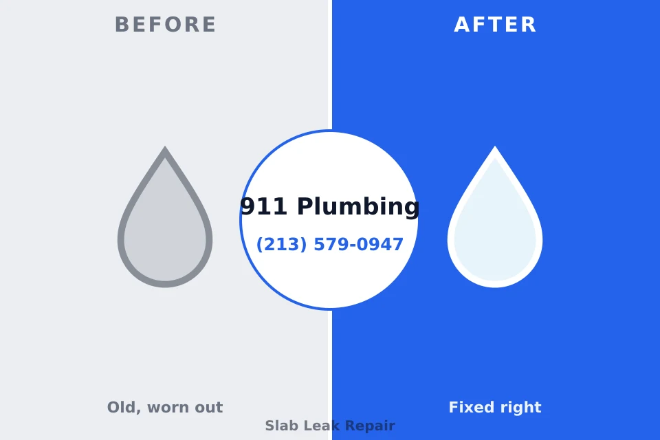 Before and after: plumbing repair Middletown, PA